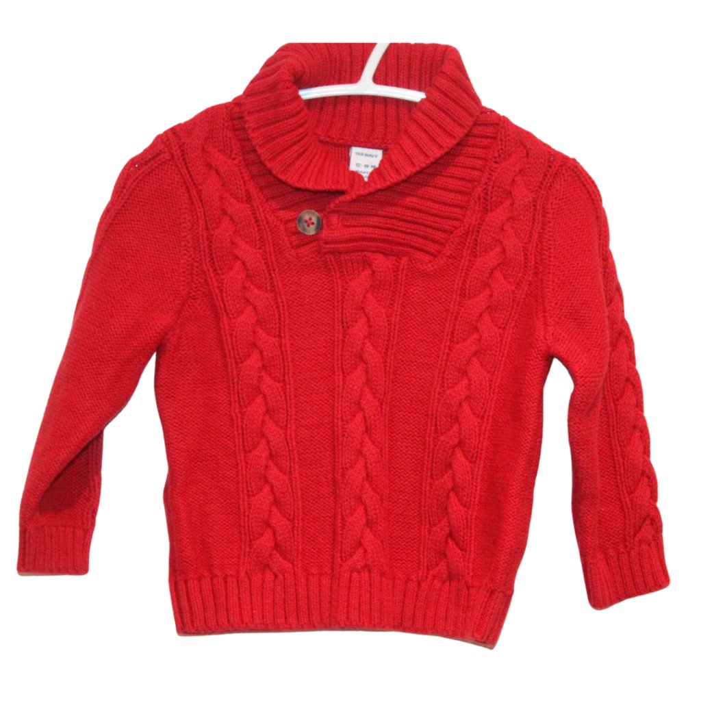3/$20 Old Navy Red Knit Pullover Sweater Size 12-18m